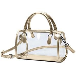 7692 Clear Jelly Purse Transparent Handbag Top Handle Shoulder Bag PVC